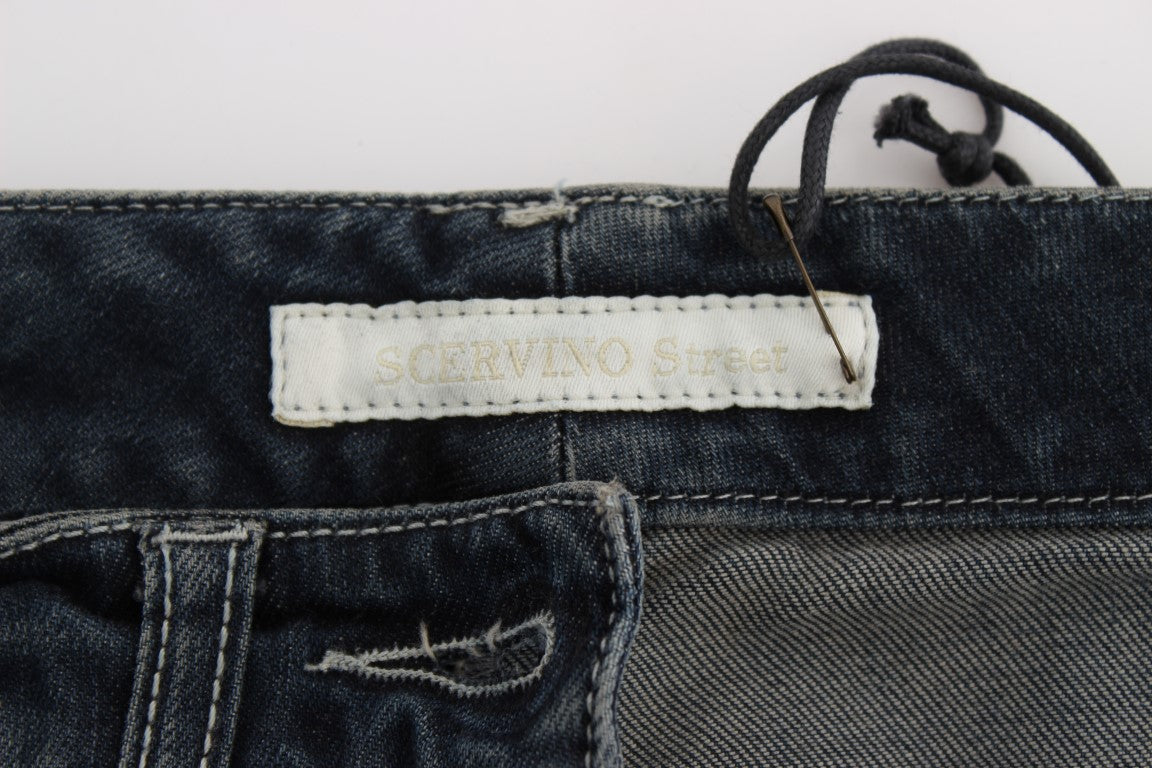 Ermanno Scervino Blaue Slim Fit Jeans aus Baumwollmischung