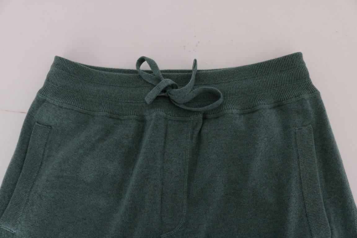 Dolce & Gabbana Grüne Kaschmir-Trainingshosen