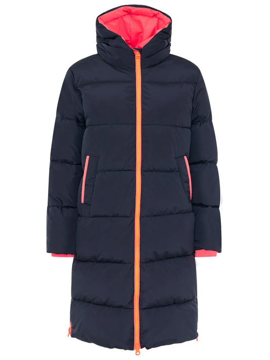 Langer Steppmantel "Cozy" Blau