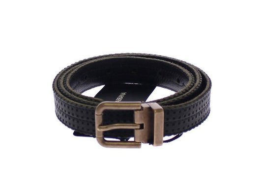 Dolce & Gabbana Blauer Logo-Gürtel aus Leder