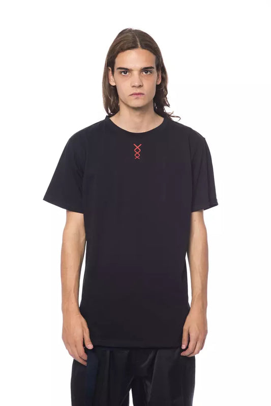 Nicolo Tonetto Schwarzes Baumwoll-T-Shirt für Herren