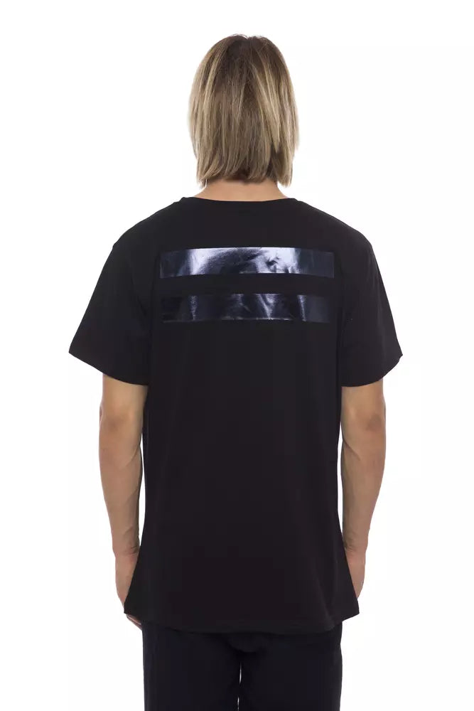 Nicolo Tonetto Schwarzes Baumwoll-T-Shirt für Herren