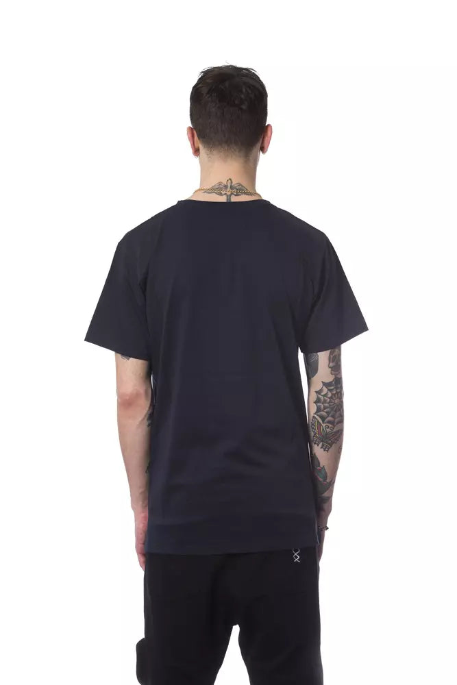 Nicolo Tonetto Blaues Herren-T-Shirt aus Baumwolle