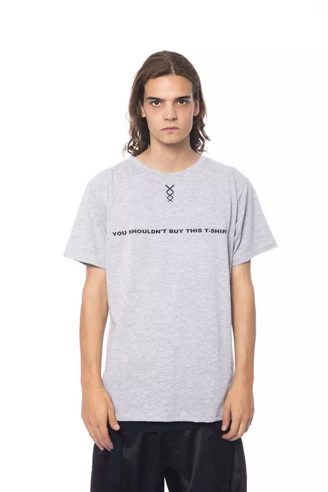 Nicolo Tonetto Graues Herren-T-Shirt aus Baumwolle