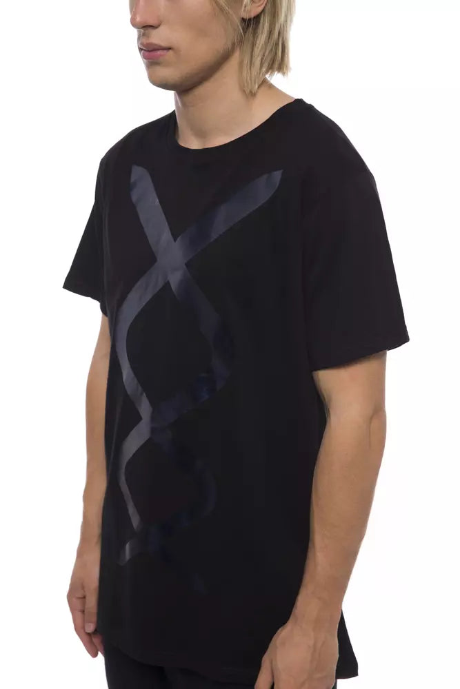 Nicolo Tonetto Schwarzes Baumwoll-T-Shirt für Herren