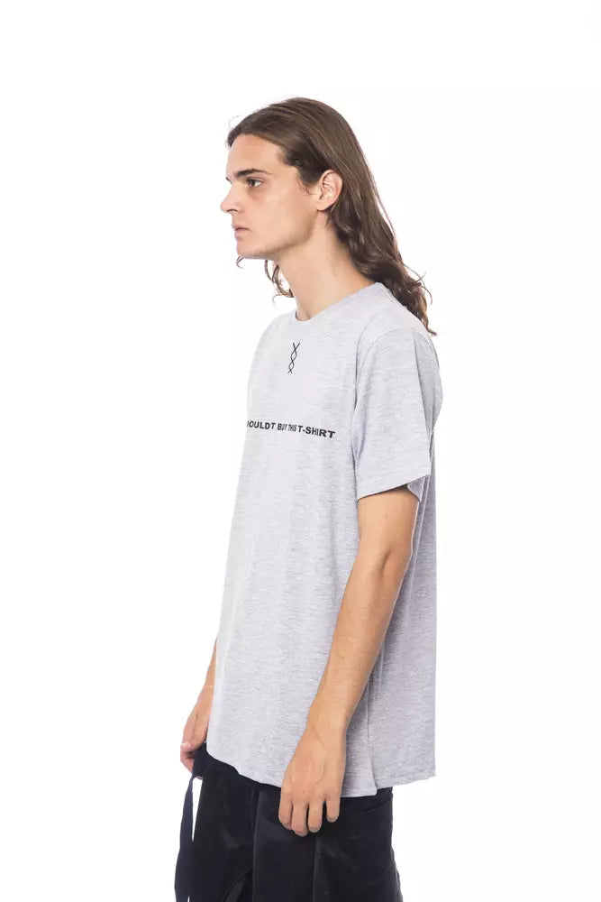 Nicolo Tonetto Graues Herren-T-Shirt aus Baumwolle