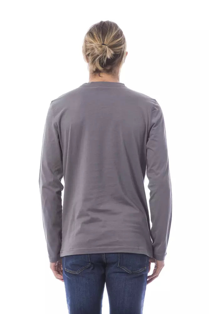 Verri Graues Baumwoll-T-Shirt für Herren