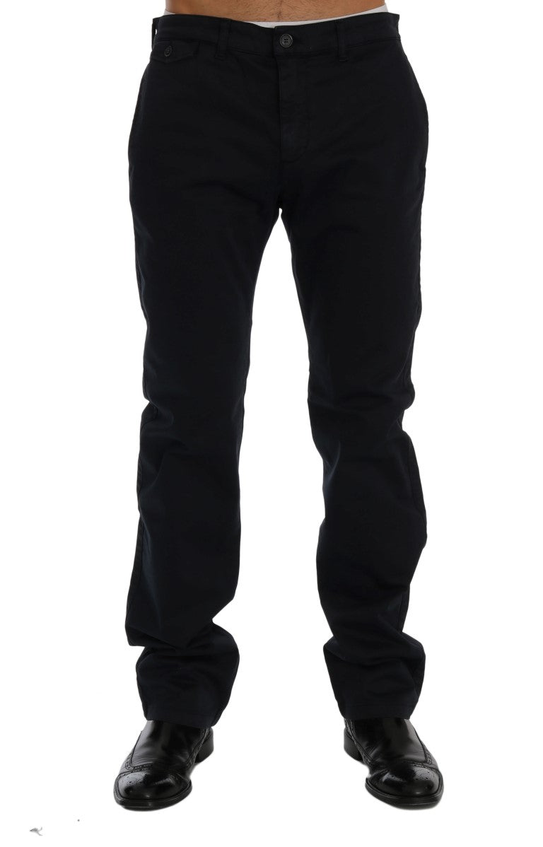 GF Ferre Blaue Baumwoll-Stretch-Chino-Hose