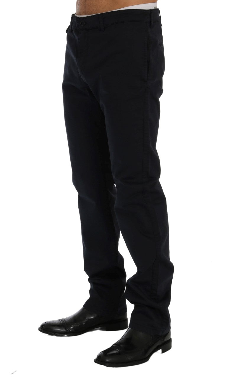 GF Ferre Blaue Baumwoll-Stretch-Chino-Hose