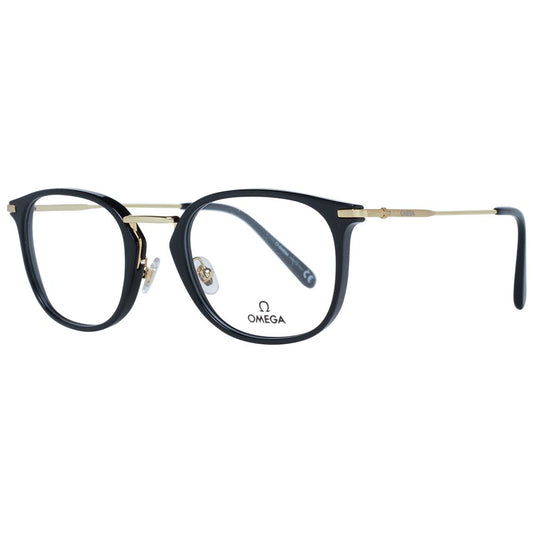 Omega Brille aus schwarzem Metall & Kunststoff (Gestell)