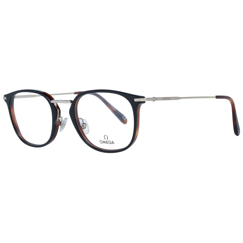 Omega Brille aus schwarzem Metall & Kunststoff (Gestell)