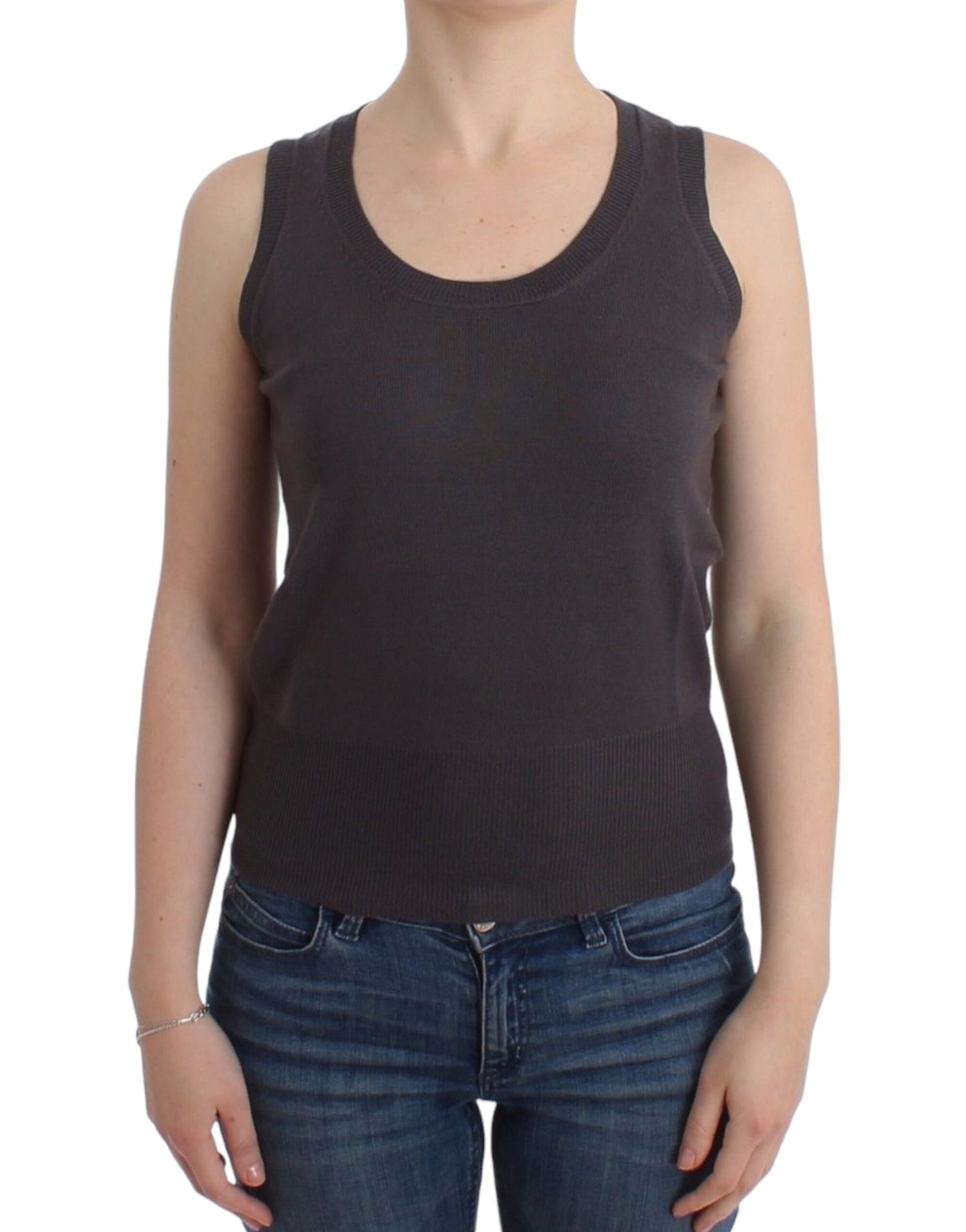 John Galliano Braunes Strick-Tanktop
