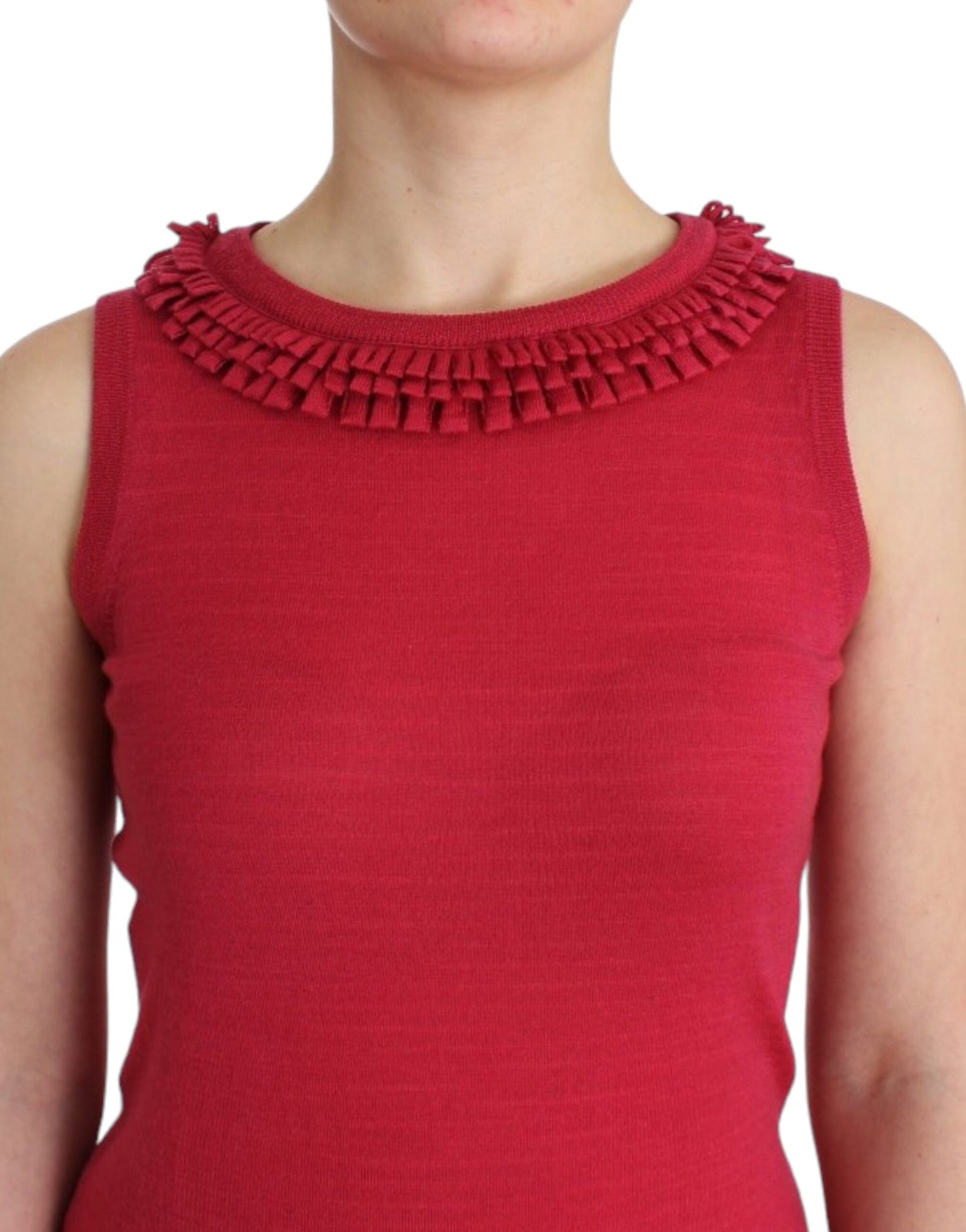 John Galliano Rosa Wollstrick-Top