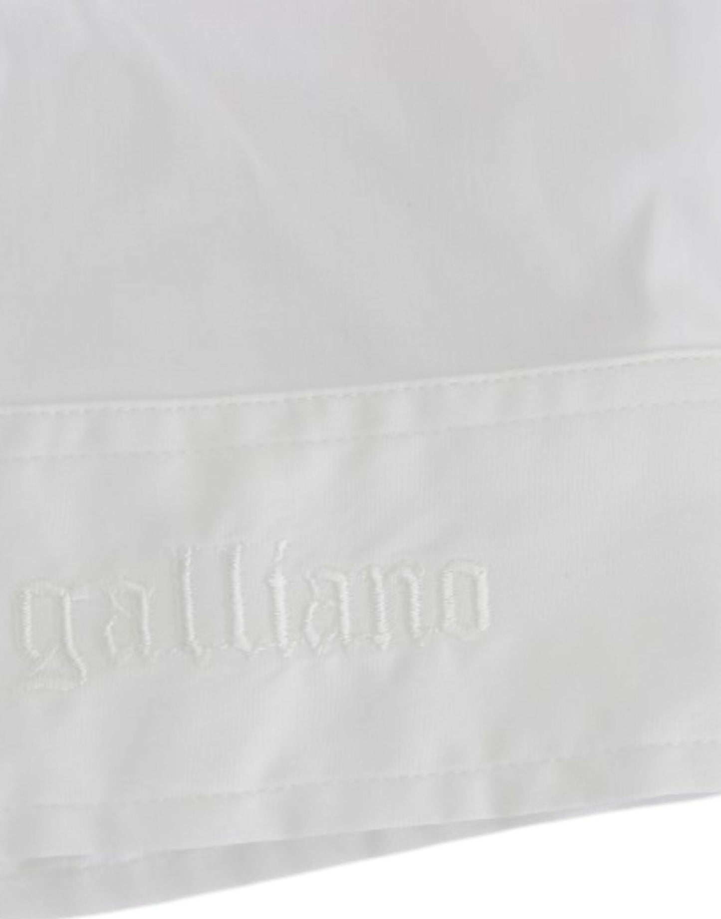 John Galliano Weißes Baumwollshirt Top