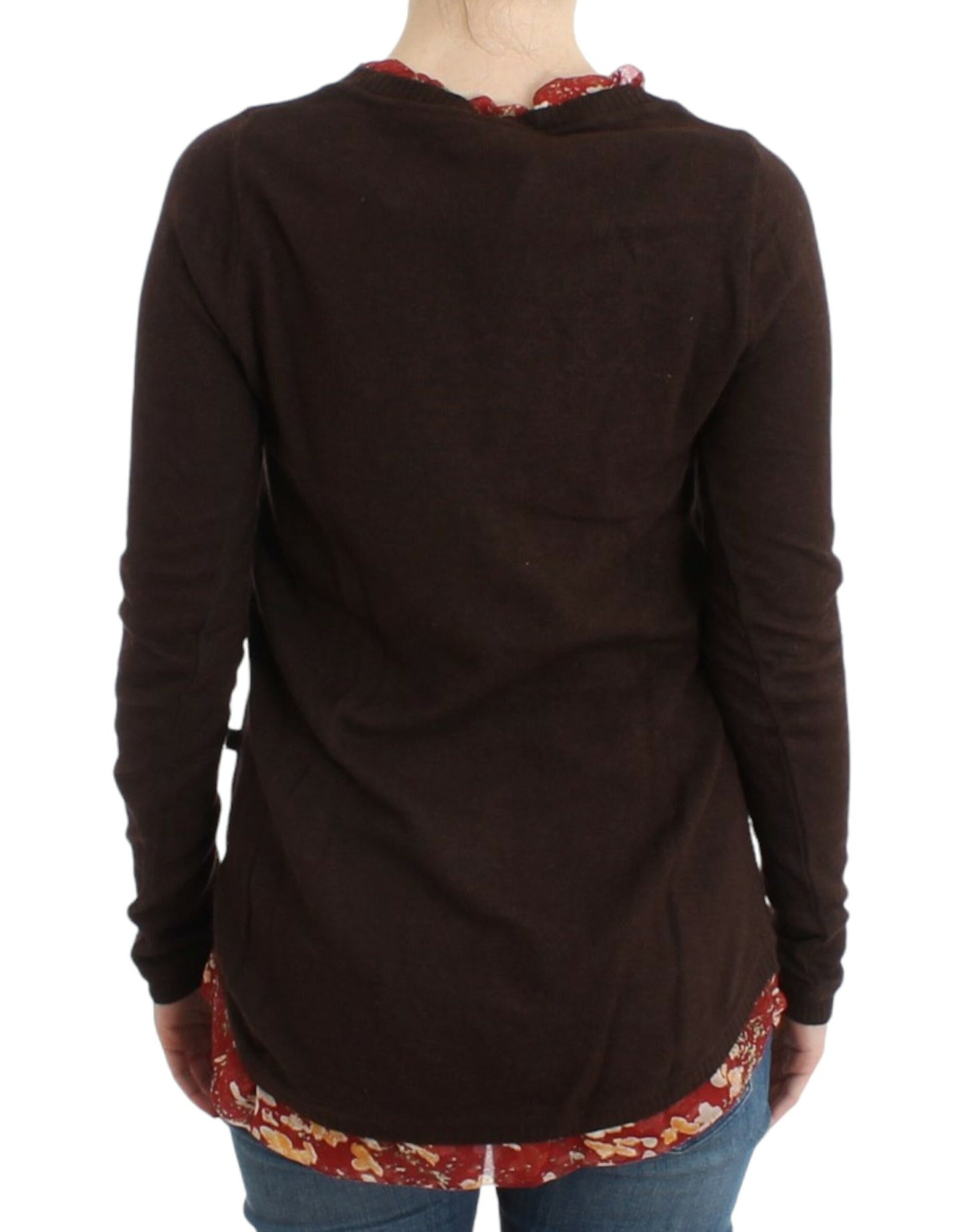 Cavalli Brauner Pullover mit Rundhalsausschnitt
