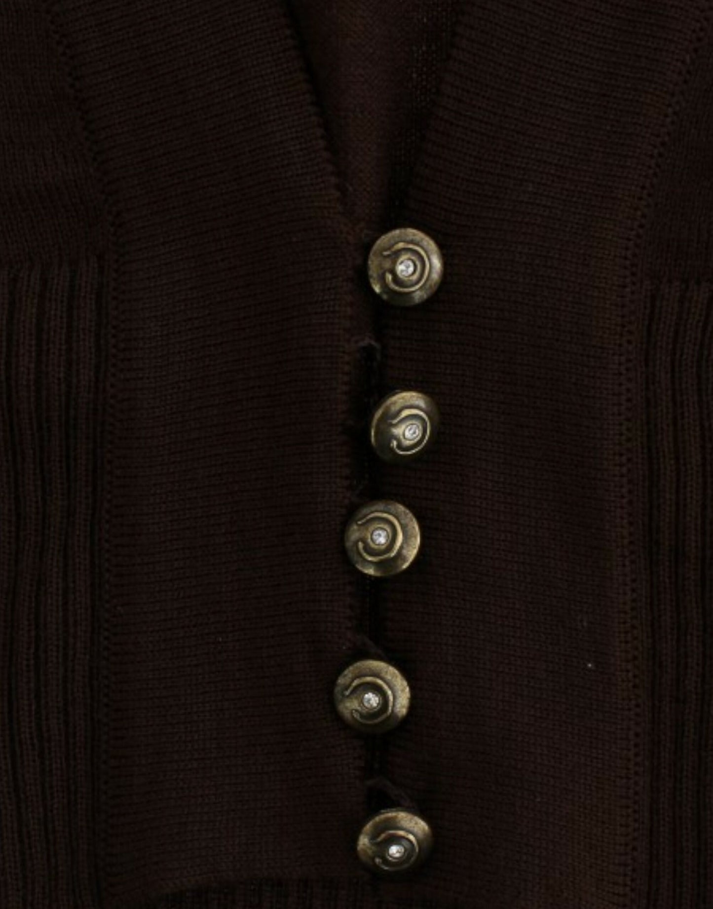Cavalli Braune Strickjacke aus Wolle