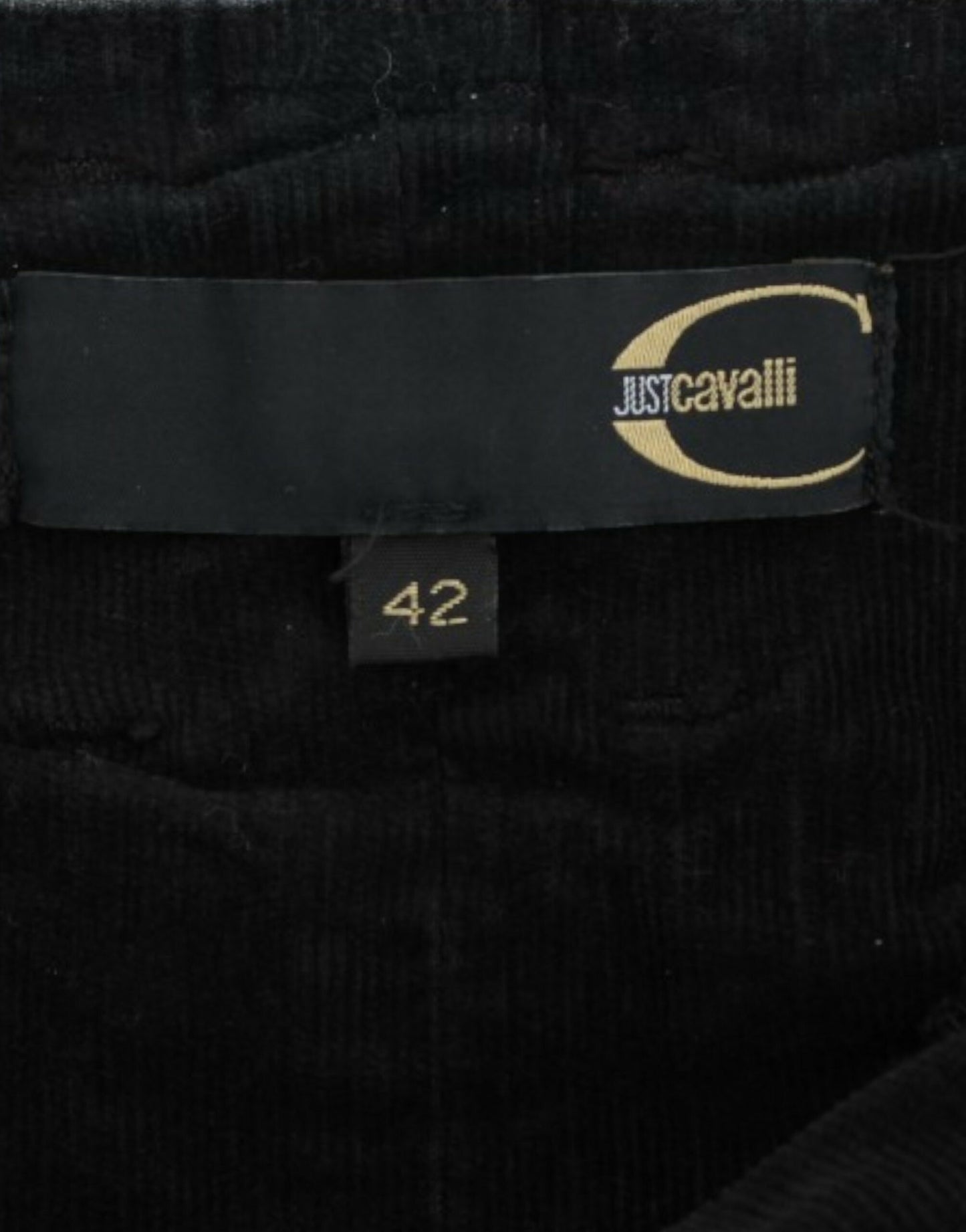 Cavalli Schwarzer Bleistiftrock aus Kord