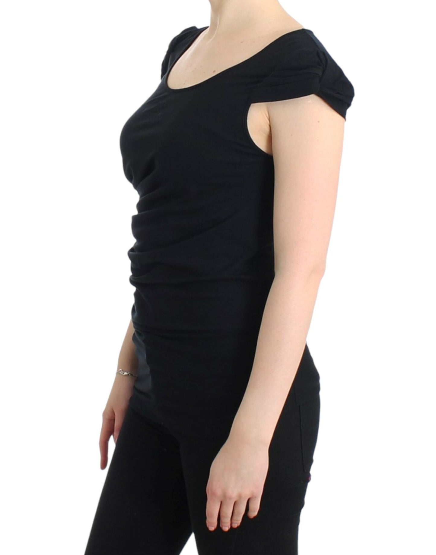 Cavalli Schwarzes Baumwolltop