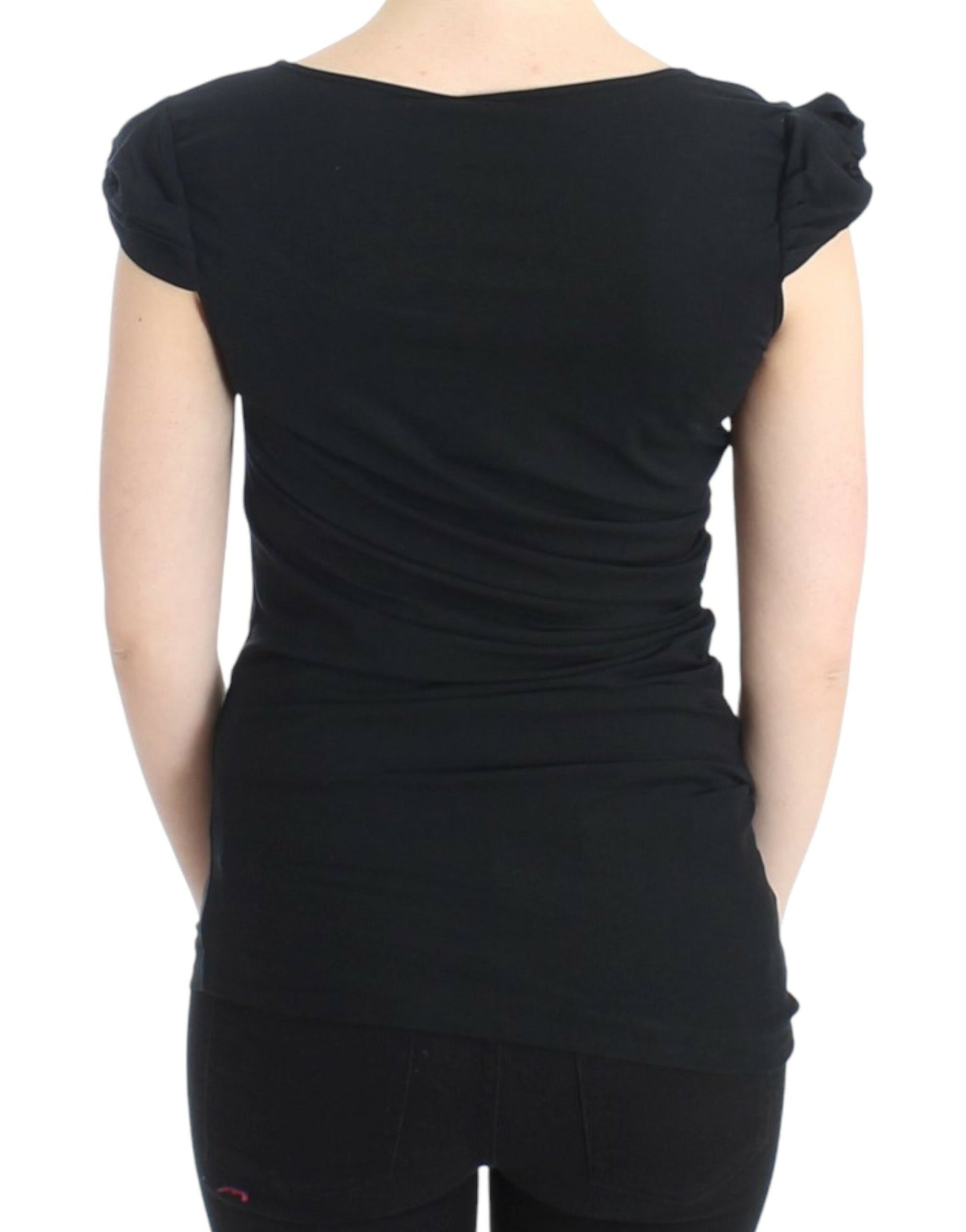 Cavalli Schwarzes Baumwolltop