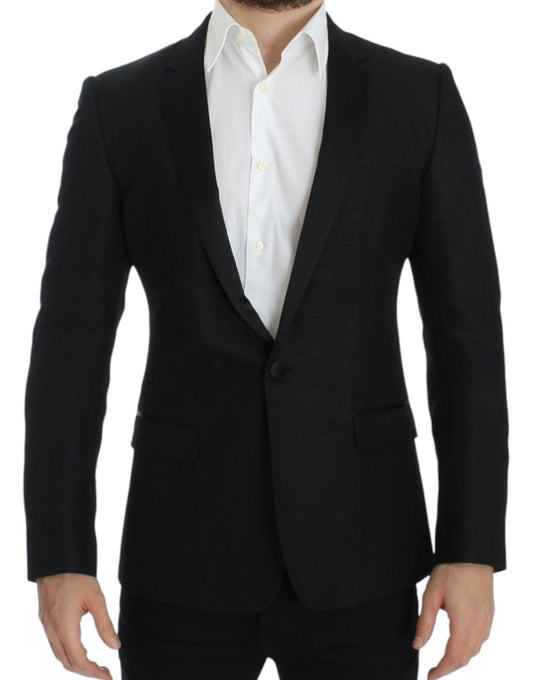 Dolce & Gabbana Schmaler schwarzer Wollblazer von MARTINI