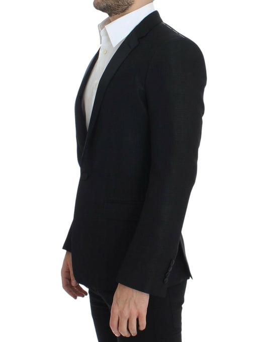 Dolce & Gabbana Schmaler schwarzer Wollblazer von MARTINI