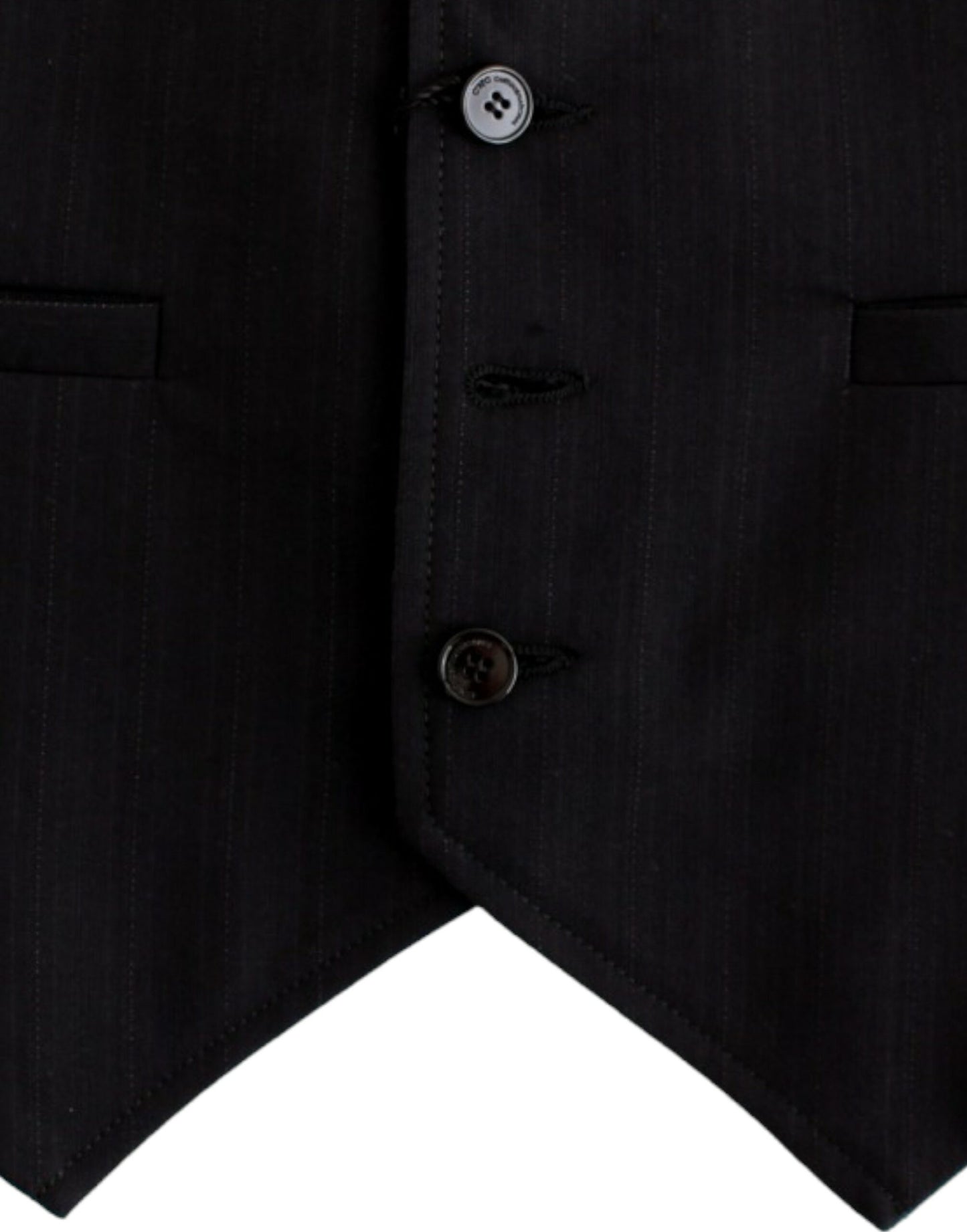 Costume National Schwarz gestreifte Freizeitweste aus Baumwolle