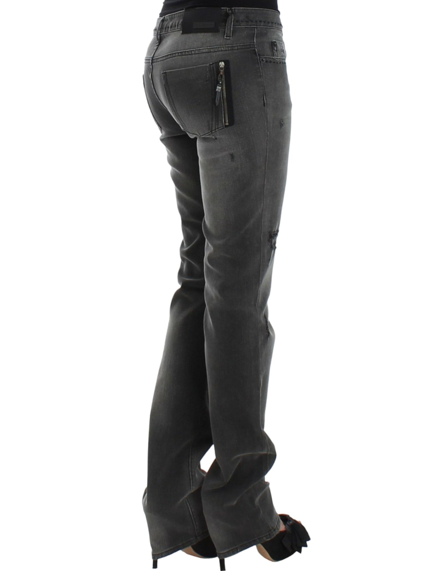Costume National Graue Jeans mit geradem Bein