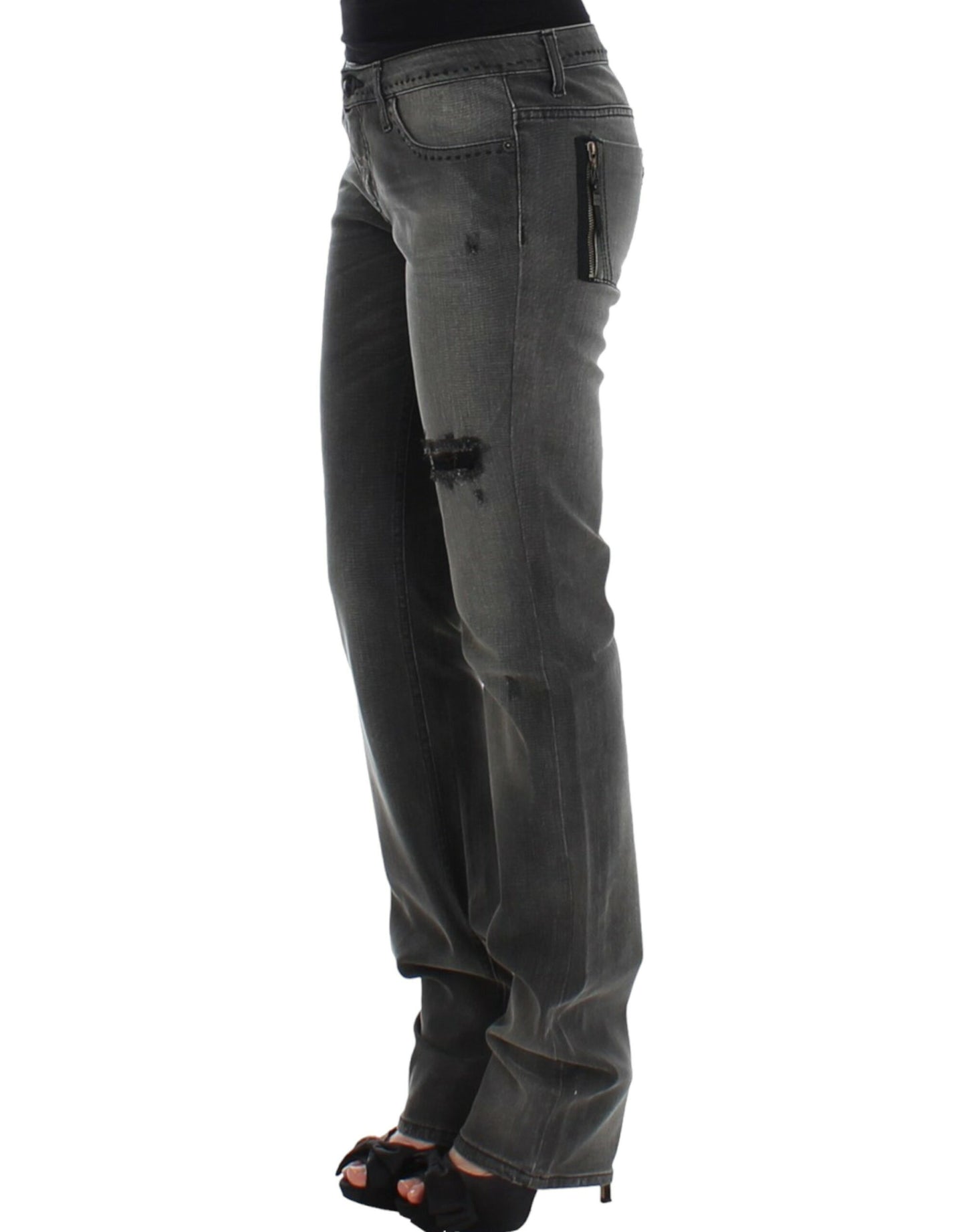 Costume National Graue Jeans mit geradem Bein