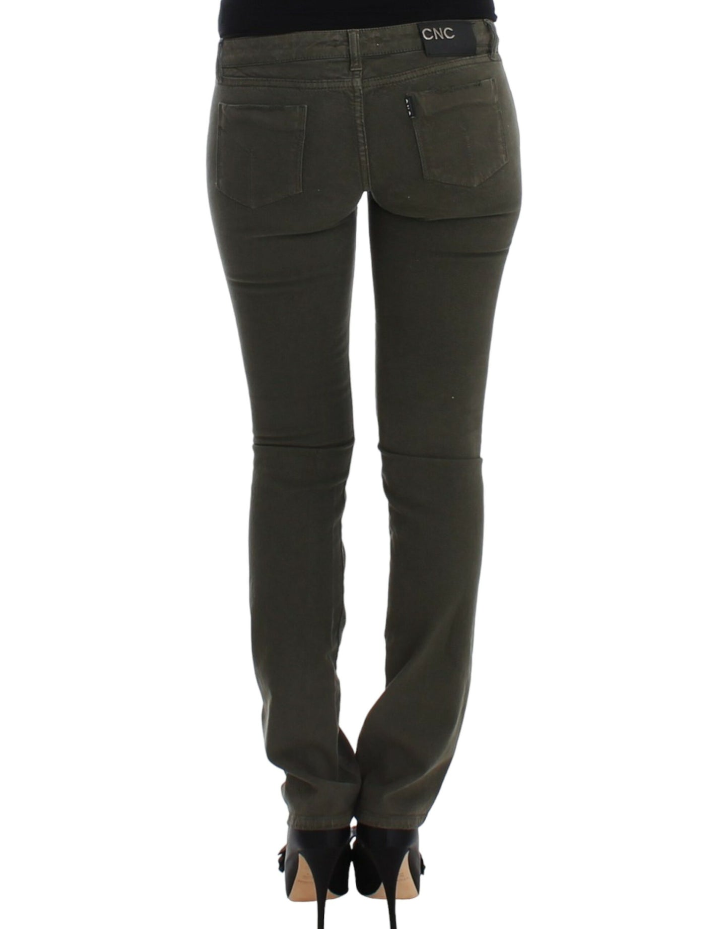 Costume National Grüne Jeans mit schmalem Bein