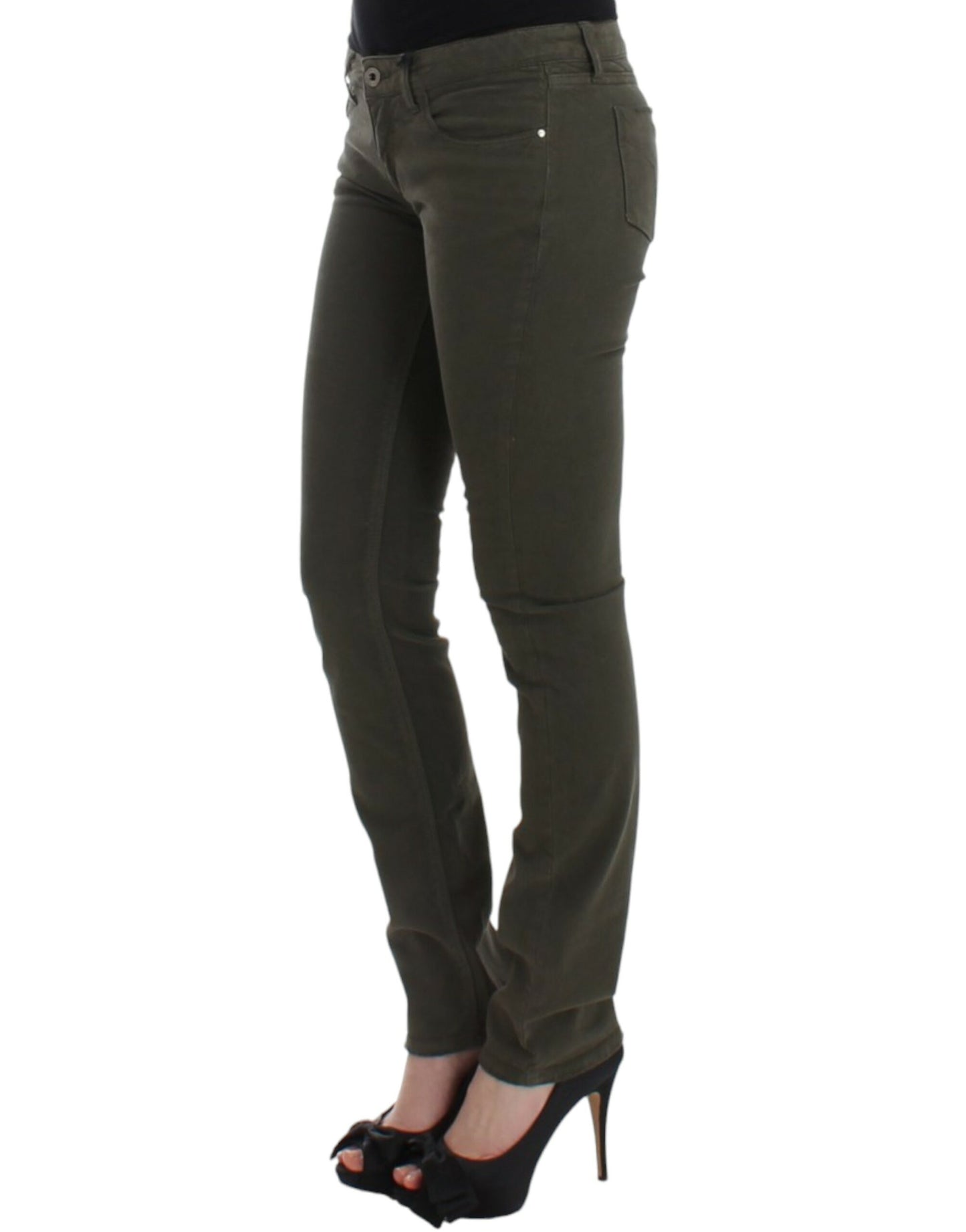 Costume National Grüne Jeans mit schmalem Bein
