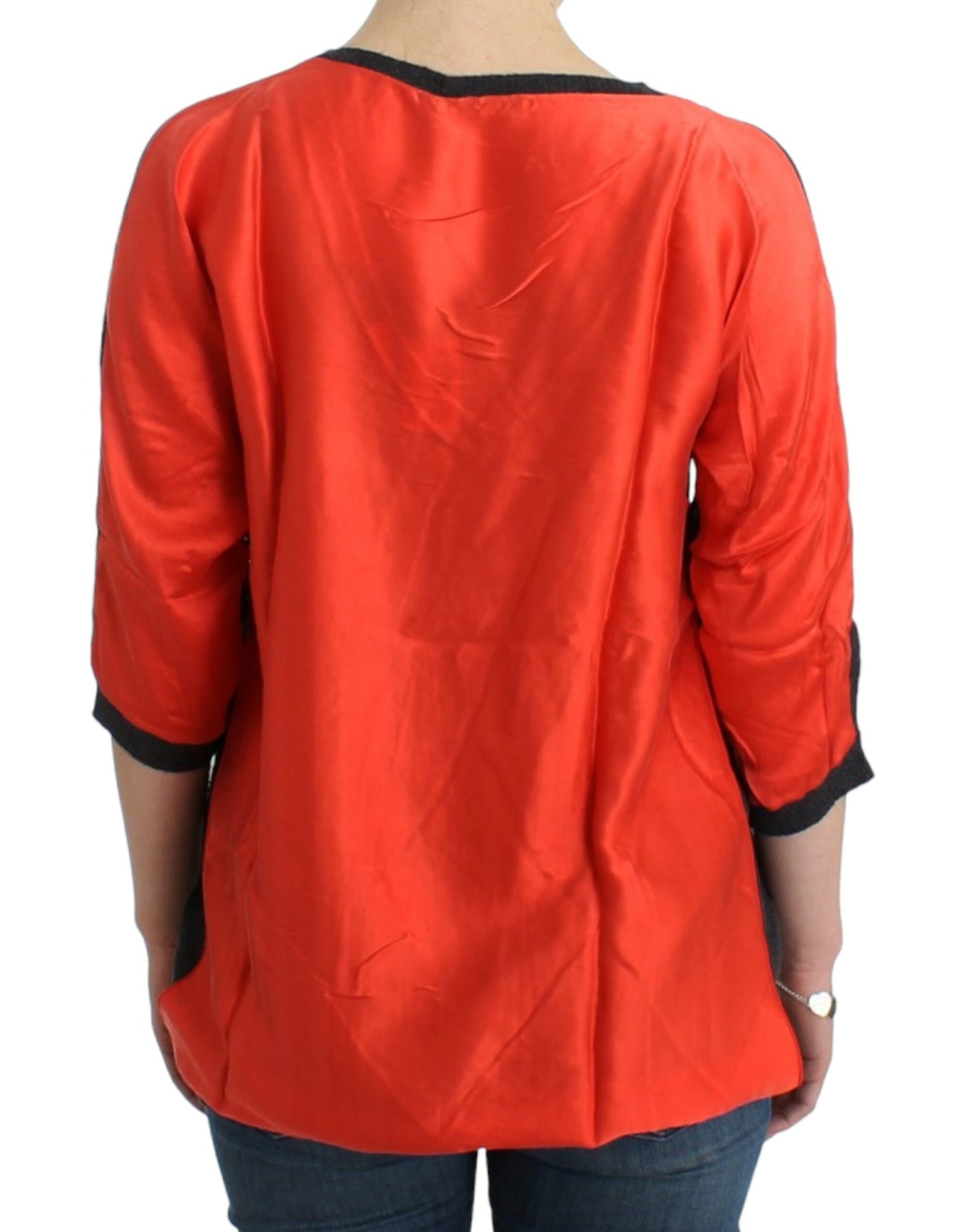 Costume National Grauer kurzärmeliger Pullover