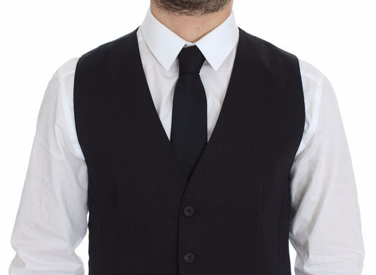 Dolce & Gabbana Blauer Baumwoll-Stretchwesten-Blazer