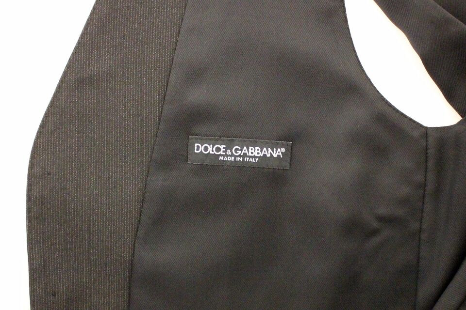 Dolce & Gabbana Grauer Woll-Stretchwesten-Blazer