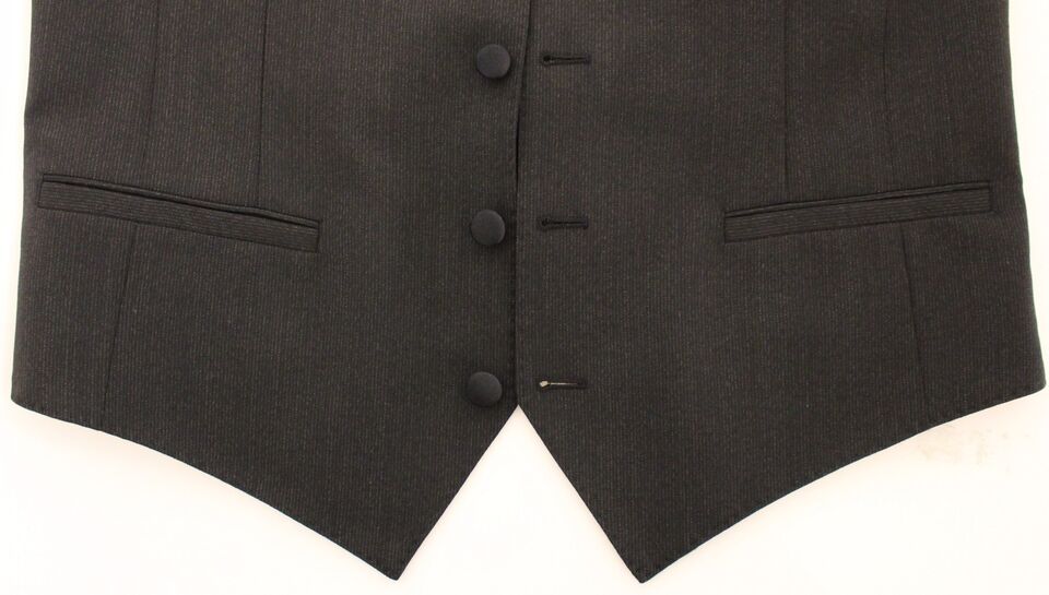 Dolce & Gabbana Grauer Woll-Stretchwesten-Blazer