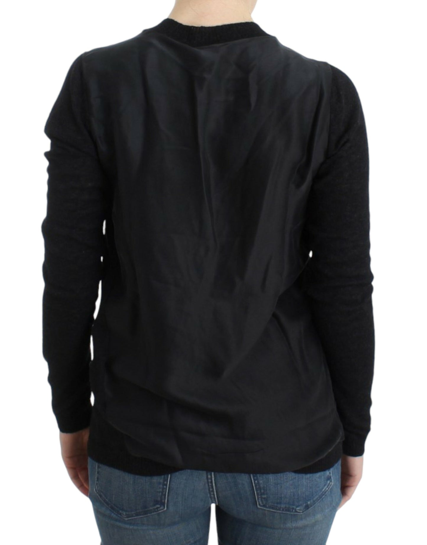 Costume National Graue Strickjacke aus Alpaka