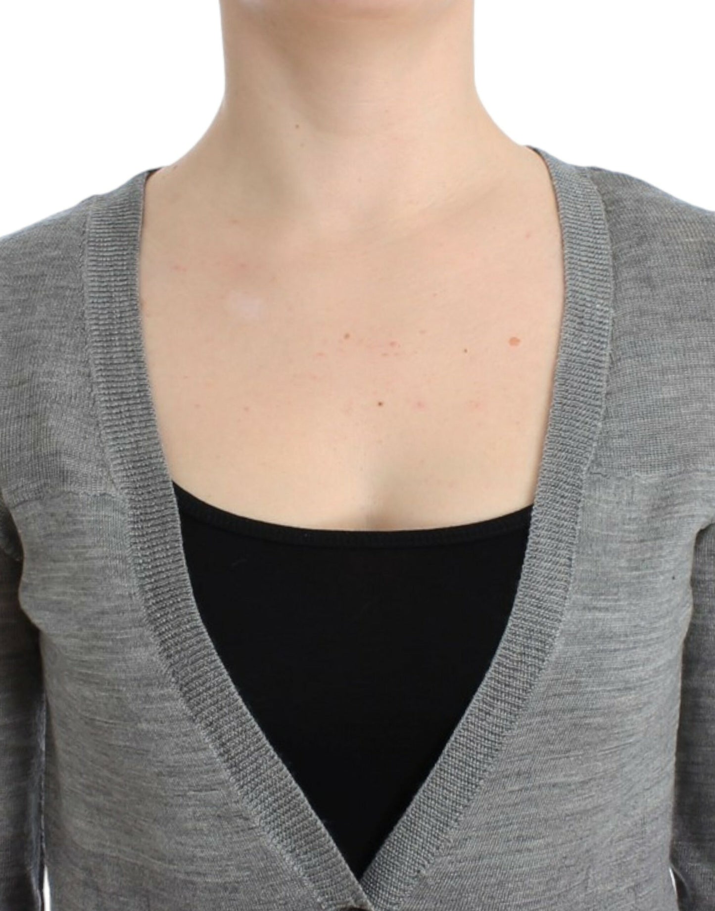 Costume National Graue leichte Strickjacke