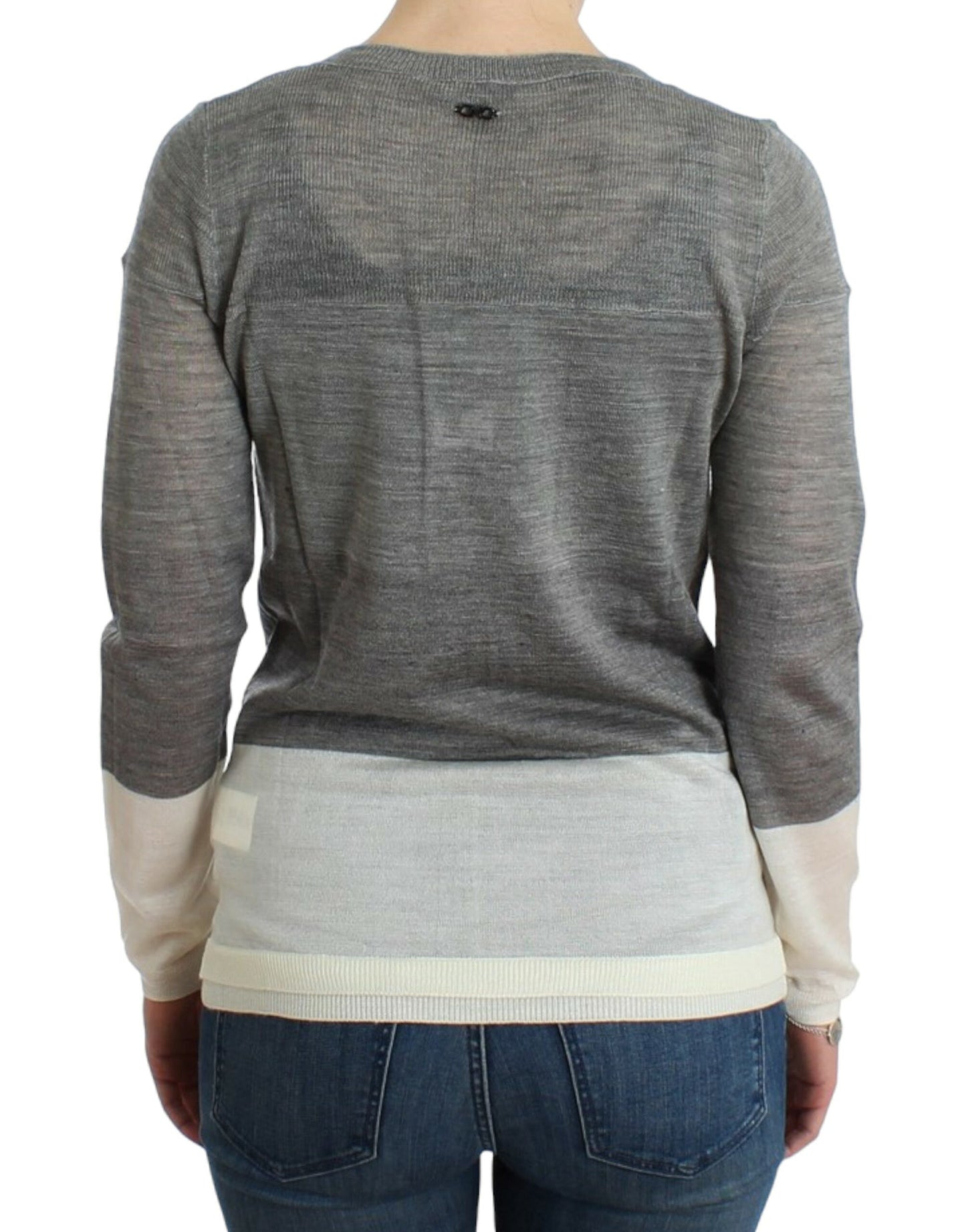 Costume National Graue leichte Strickjacke