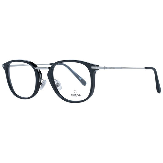 Omega Brille aus schwarzem Metall & Kunststoff (Gestell)