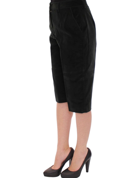 Dolce & Gabbana Schwarze Baumwollshorts Hose