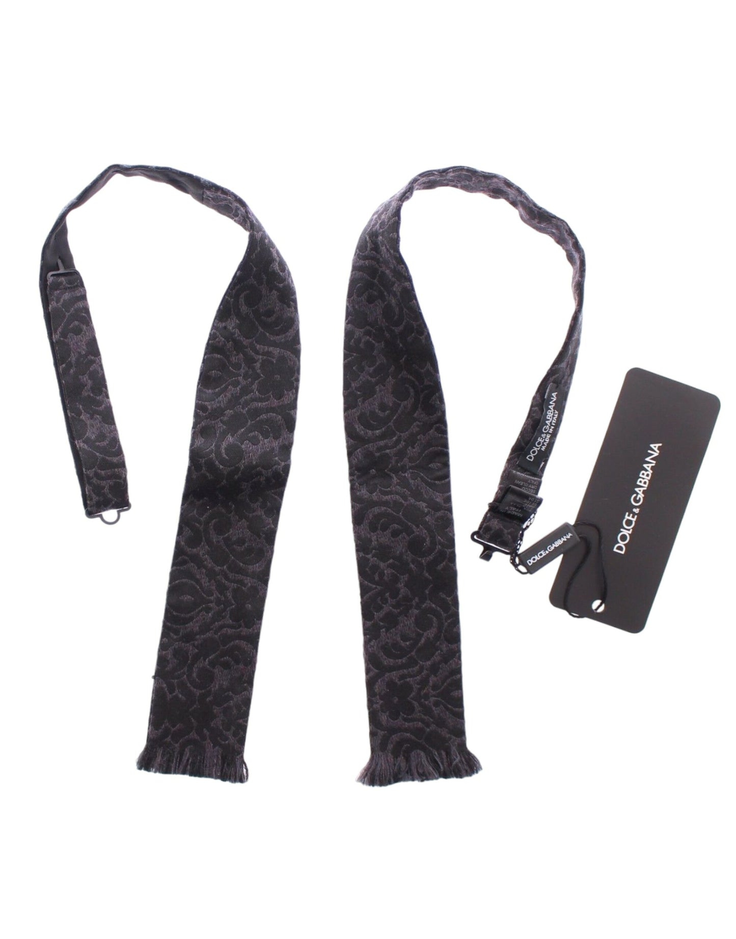 Dolce & Gabbana Graue Schwarze Wollfliege