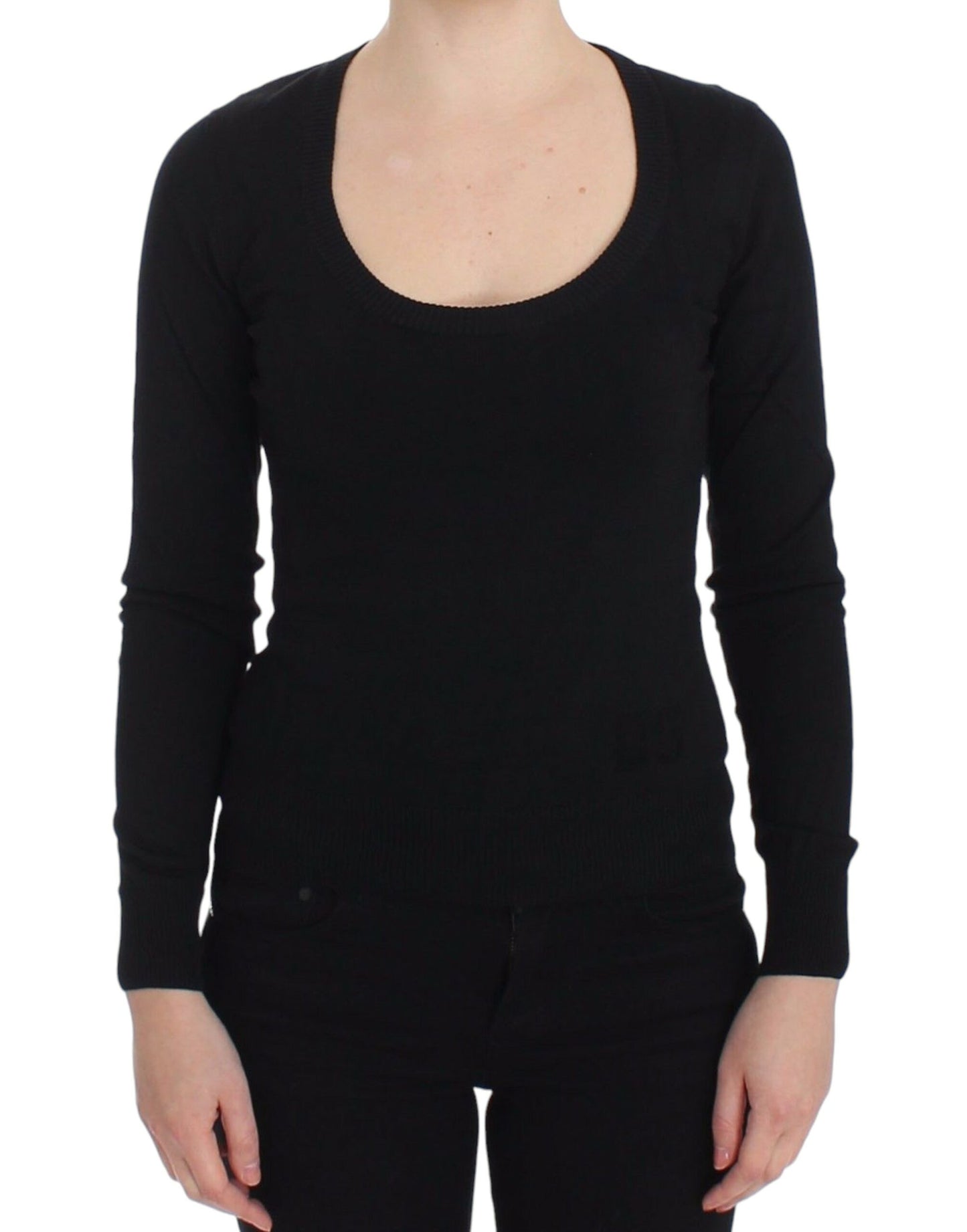 Dolce & Gabbana Schwarzer Kaschmirpullover mit Rundhalsausschnitt Pullover