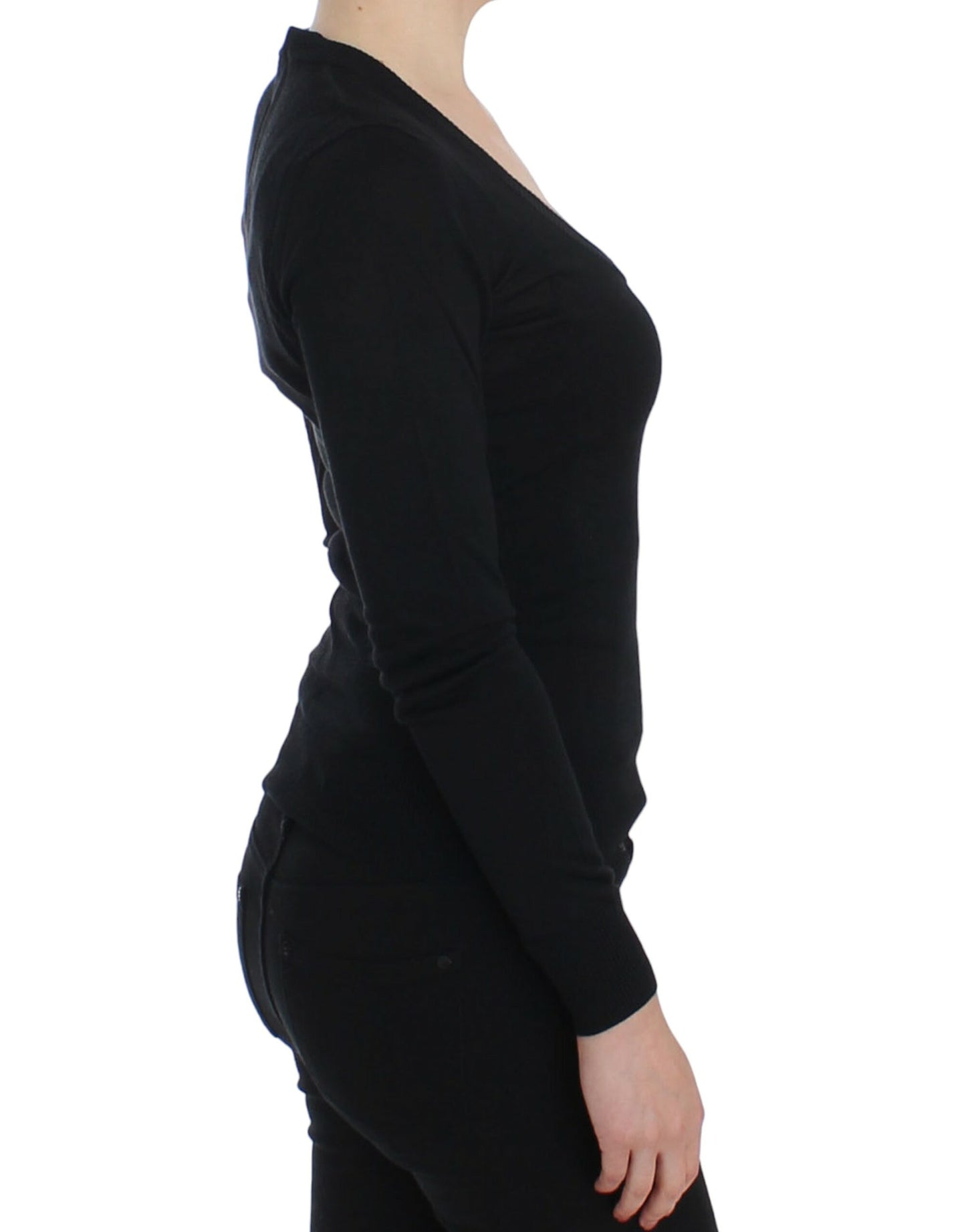 Dolce & Gabbana Schwarzer Kaschmirpullover mit Rundhalsausschnitt Pullover