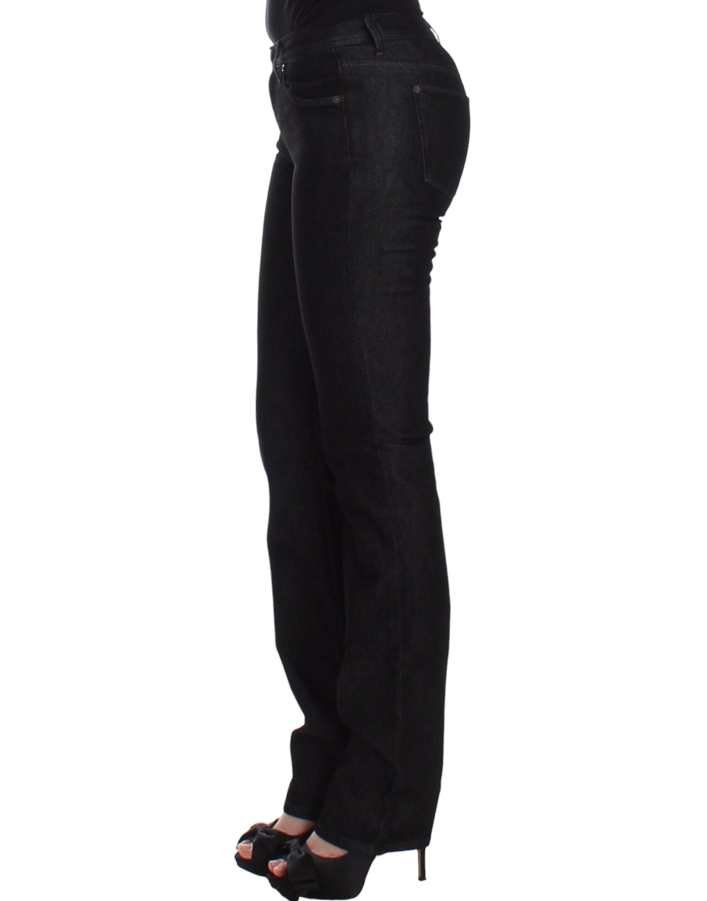 Ermanno Scervino Schwarze Slim Jeans Denim-Hosen Skinny Leg Stretch