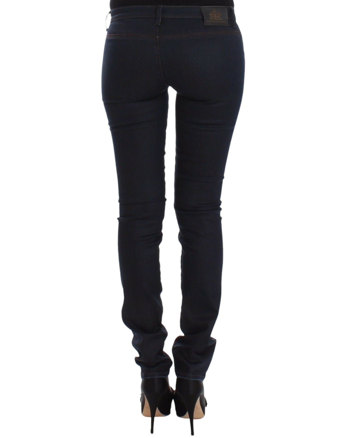 Ermanno Scervino Blaue Slim Jeans Denim-Hosen Skinny Leg Stretch