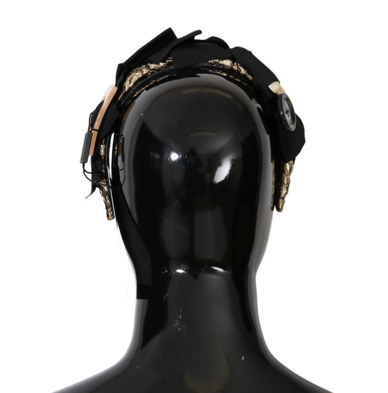 Dolce & Gabbana Klarer Kristall Braunes Haarstirnband