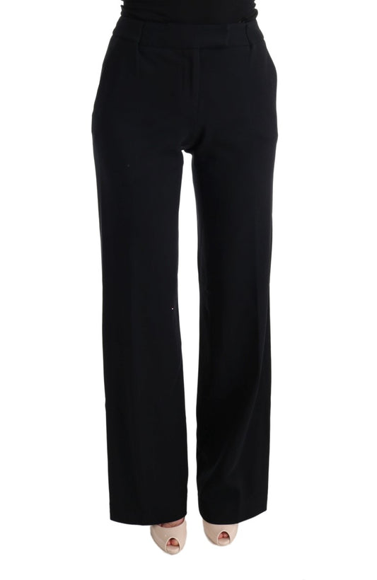 Ermanno Scervino Schwarze Viskose Flare Bootcut-Hose