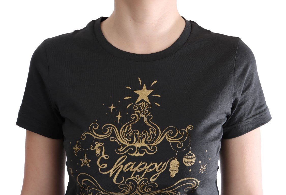 Dolce & Gabbana Graues Baumwolle 2017 Motiv T-Shirt