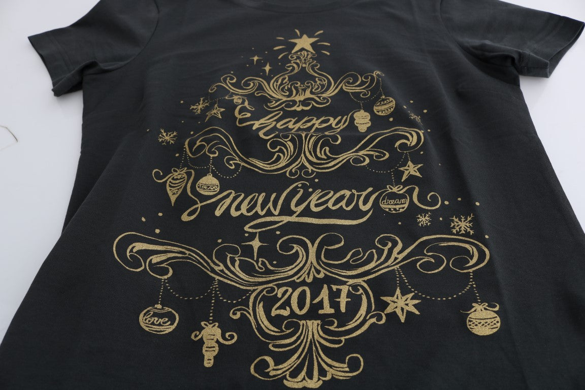 Dolce & Gabbana Graues Baumwolle 2017 Motiv T-Shirt