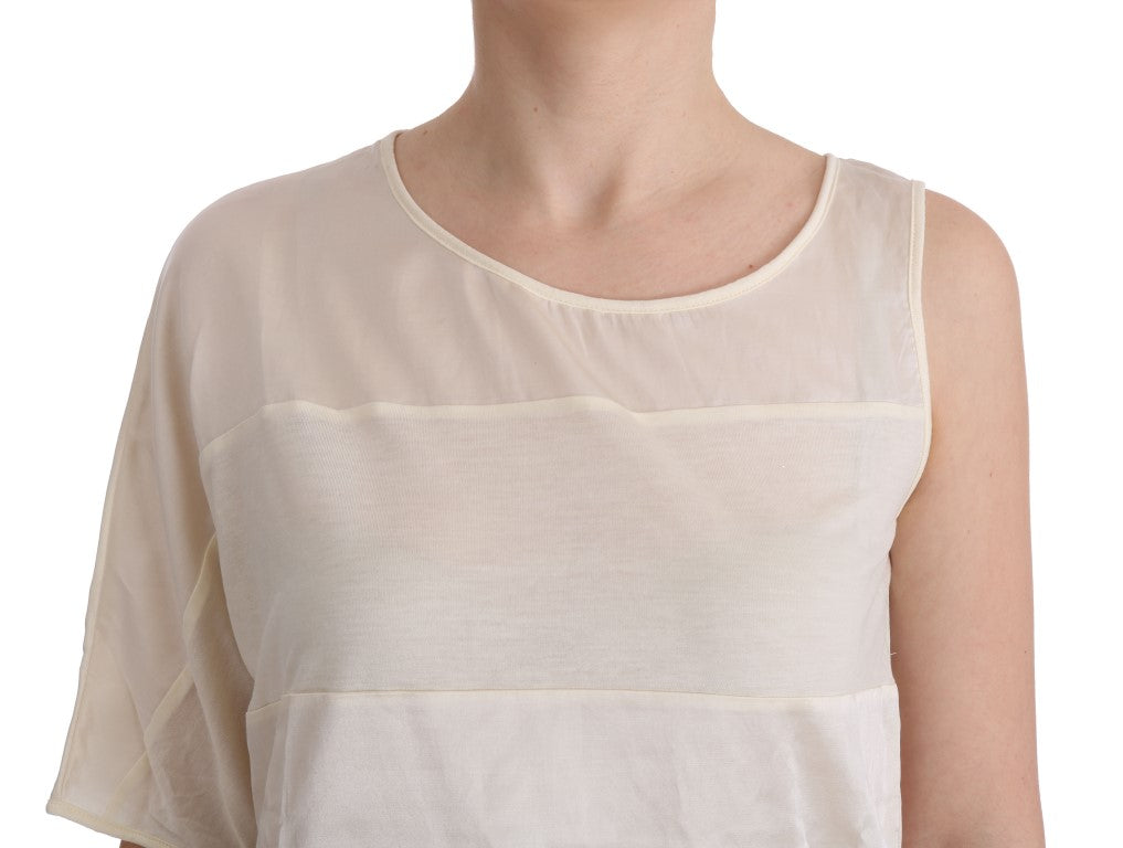 Costume National Beige Asymmetrisches Top Bluse