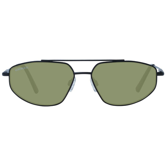 Serengeti Schwarze Sonnenbrille aus Metall